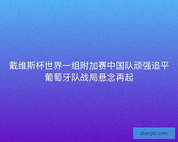 戴维斯杯世界一组附加赛中国队顽强追平葡萄牙队战局悬念再起